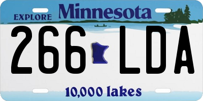 MN license plate 266LDA