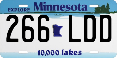MN license plate 266LDD