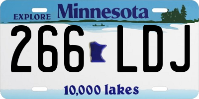 MN license plate 266LDJ
