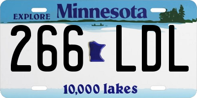 MN license plate 266LDL