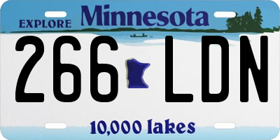 MN license plate 266LDN