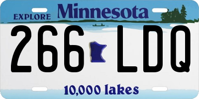 MN license plate 266LDQ