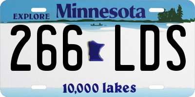 MN license plate 266LDS