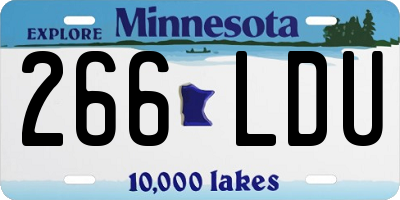 MN license plate 266LDU