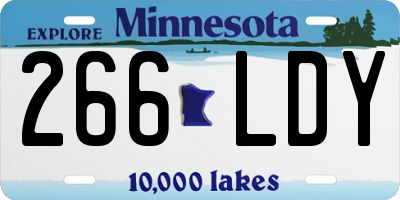 MN license plate 266LDY