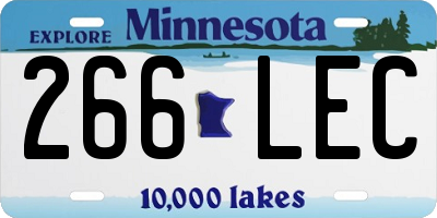 MN license plate 266LEC
