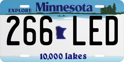 MN license plate 266LED
