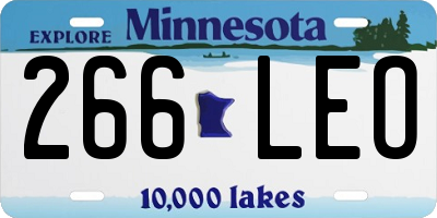 MN license plate 266LEO