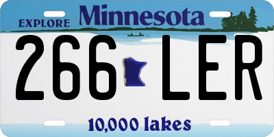 MN license plate 266LER