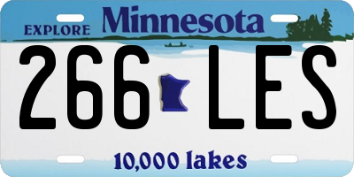 MN license plate 266LES