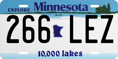 MN license plate 266LEZ