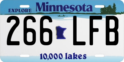 MN license plate 266LFB