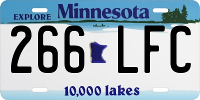 MN license plate 266LFC