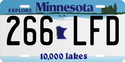 MN license plate 266LFD