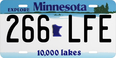 MN license plate 266LFE