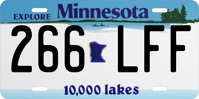 MN license plate 266LFF