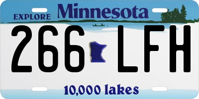 MN license plate 266LFH