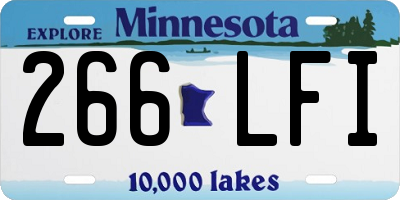 MN license plate 266LFI