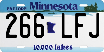 MN license plate 266LFJ