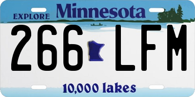 MN license plate 266LFM