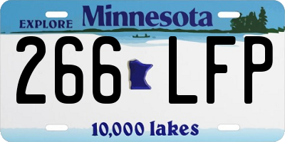 MN license plate 266LFP