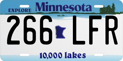 MN license plate 266LFR