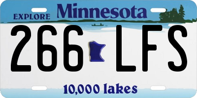 MN license plate 266LFS