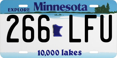 MN license plate 266LFU
