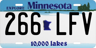 MN license plate 266LFV