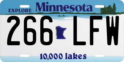 MN license plate 266LFW