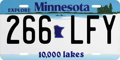 MN license plate 266LFY