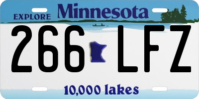 MN license plate 266LFZ