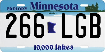 MN license plate 266LGB