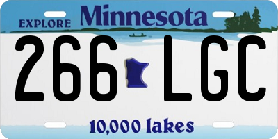MN license plate 266LGC