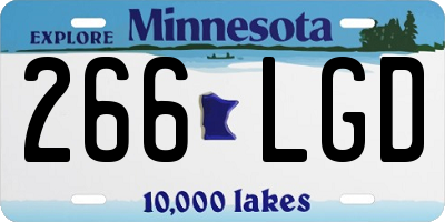 MN license plate 266LGD