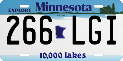 MN license plate 266LGI