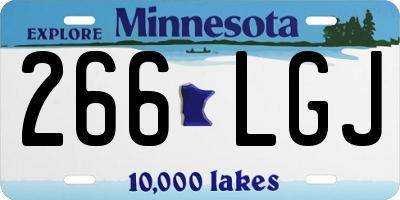 MN license plate 266LGJ