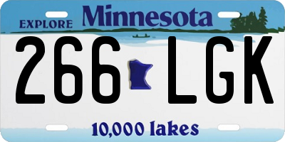 MN license plate 266LGK