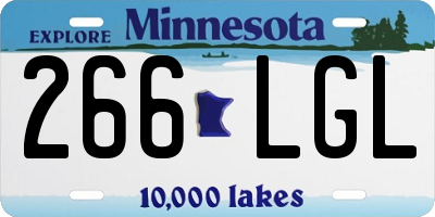 MN license plate 266LGL