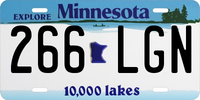 MN license plate 266LGN