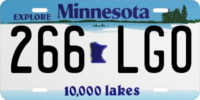 MN license plate 266LGO
