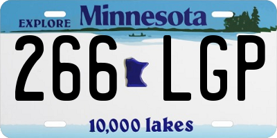 MN license plate 266LGP