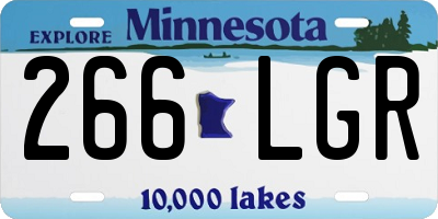 MN license plate 266LGR
