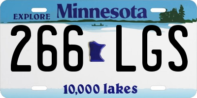 MN license plate 266LGS