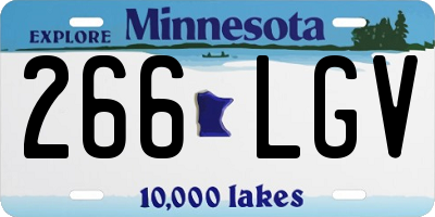 MN license plate 266LGV