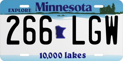 MN license plate 266LGW