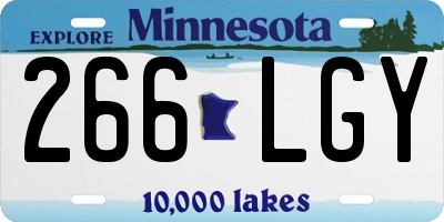 MN license plate 266LGY
