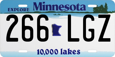 MN license plate 266LGZ