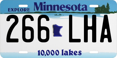 MN license plate 266LHA