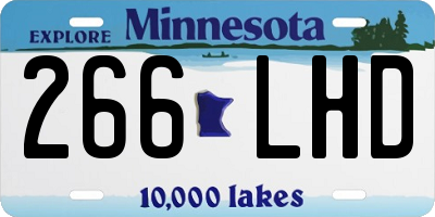 MN license plate 266LHD